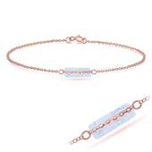 Rose Gold Plated Quartz Silver Bracelet BRS-271-RO-GP